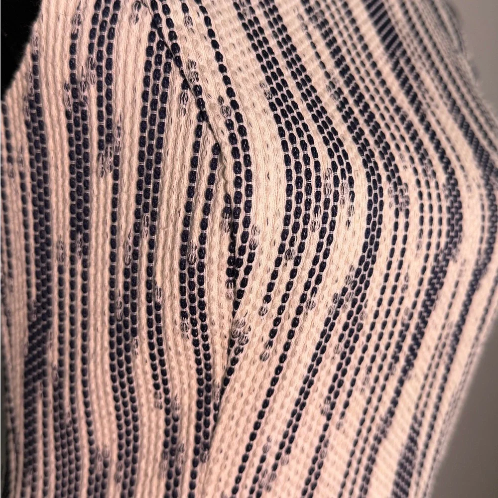 J.Crew Straight Italian Tweed Dress (Sheath Dress) Size 2 Navy Blue/White - Picture 3 of 8